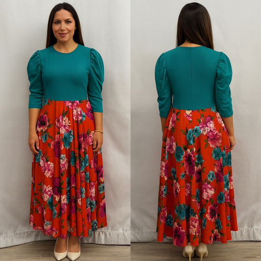 Vestido Manga de princesa - Azul