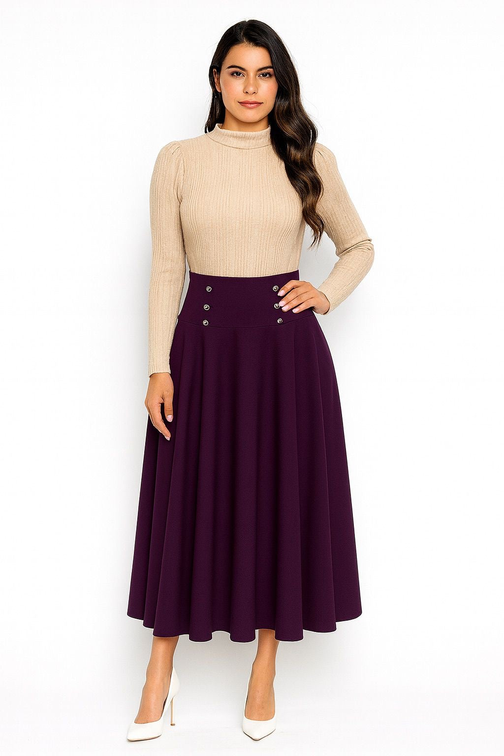 Long Skirt with Buttons