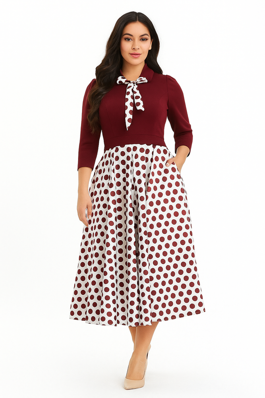 Vestido Polkadot - Rojo y Blanco