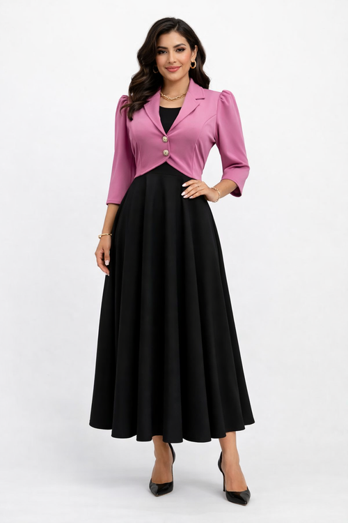 Casual Dress with Cardigan