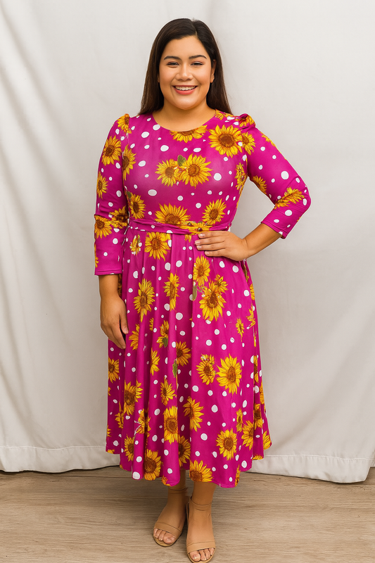 Vestido con Manga Larga - Sunflower