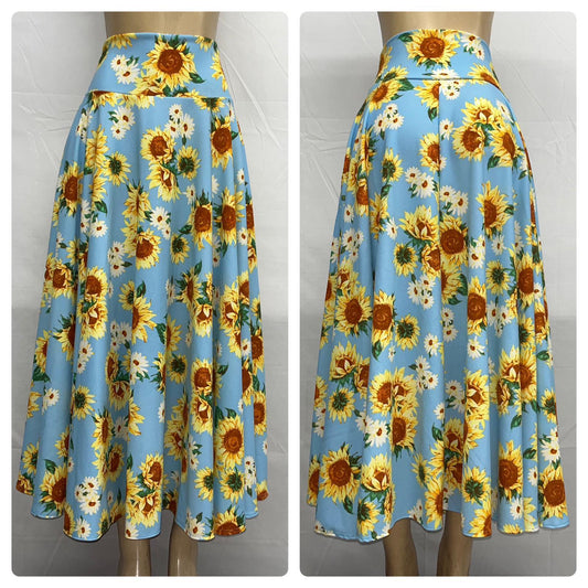 FALDA DISCO CON BOLSA - GIRASOL