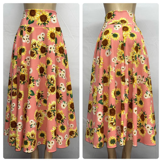 FALDA DISCO CON BOLSA - GIRASOL