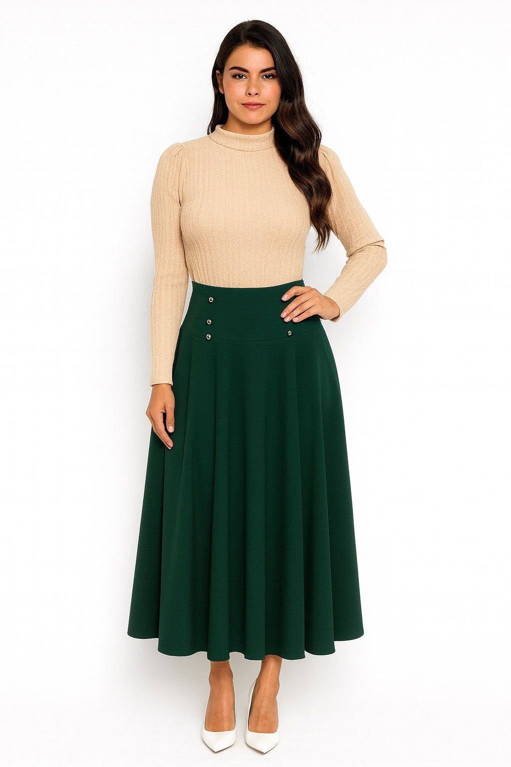 Long Skirt with Buttons